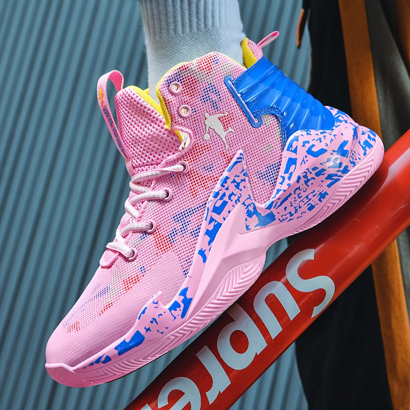 pink basketball shoes