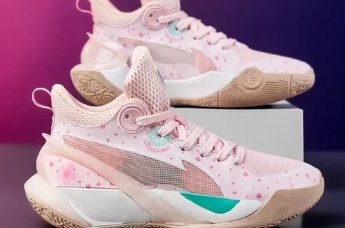 pink basketball shoes