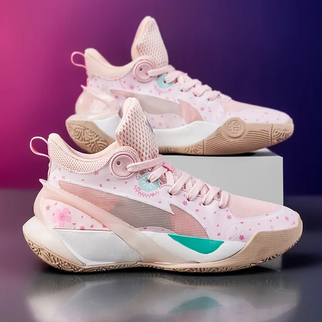 pink basketball shoes