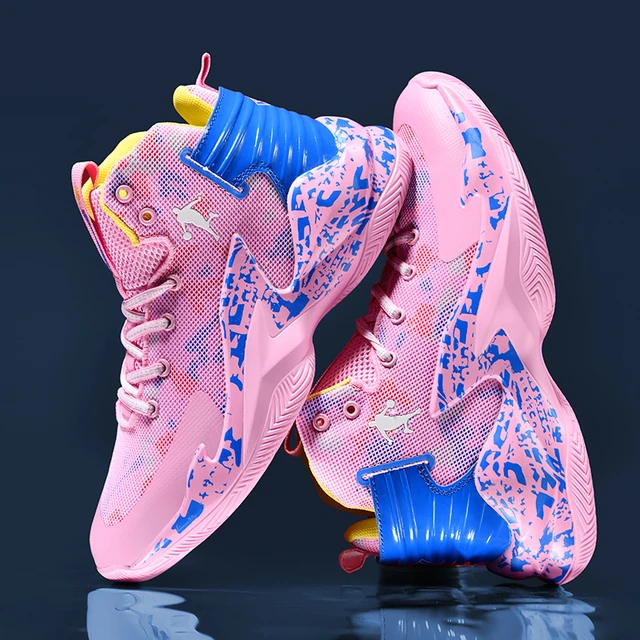 pink basketball shoes