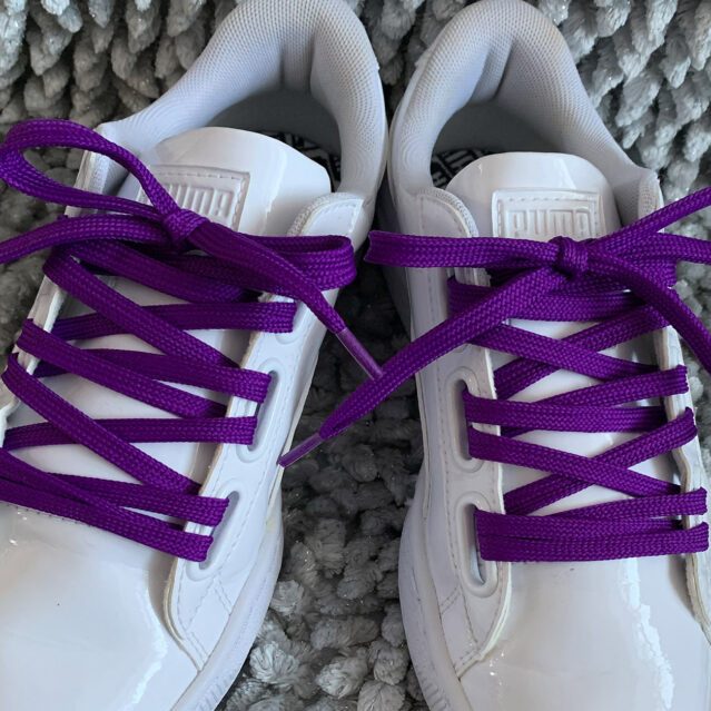 purple shoelaces