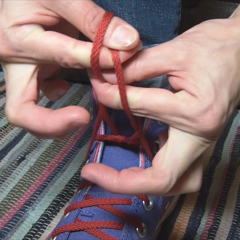 tie shoelaces hidden