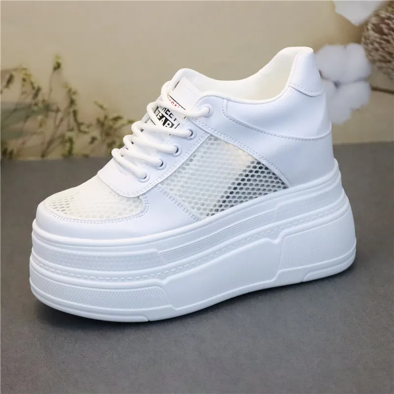 white platform sneakers